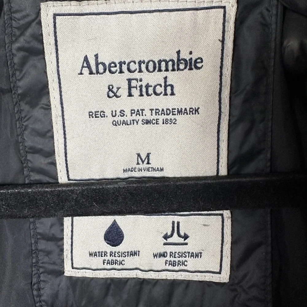 Abercrombie & Fitch Jacket Womens Medium Hooded Puffer Water Wind‎ Resistant